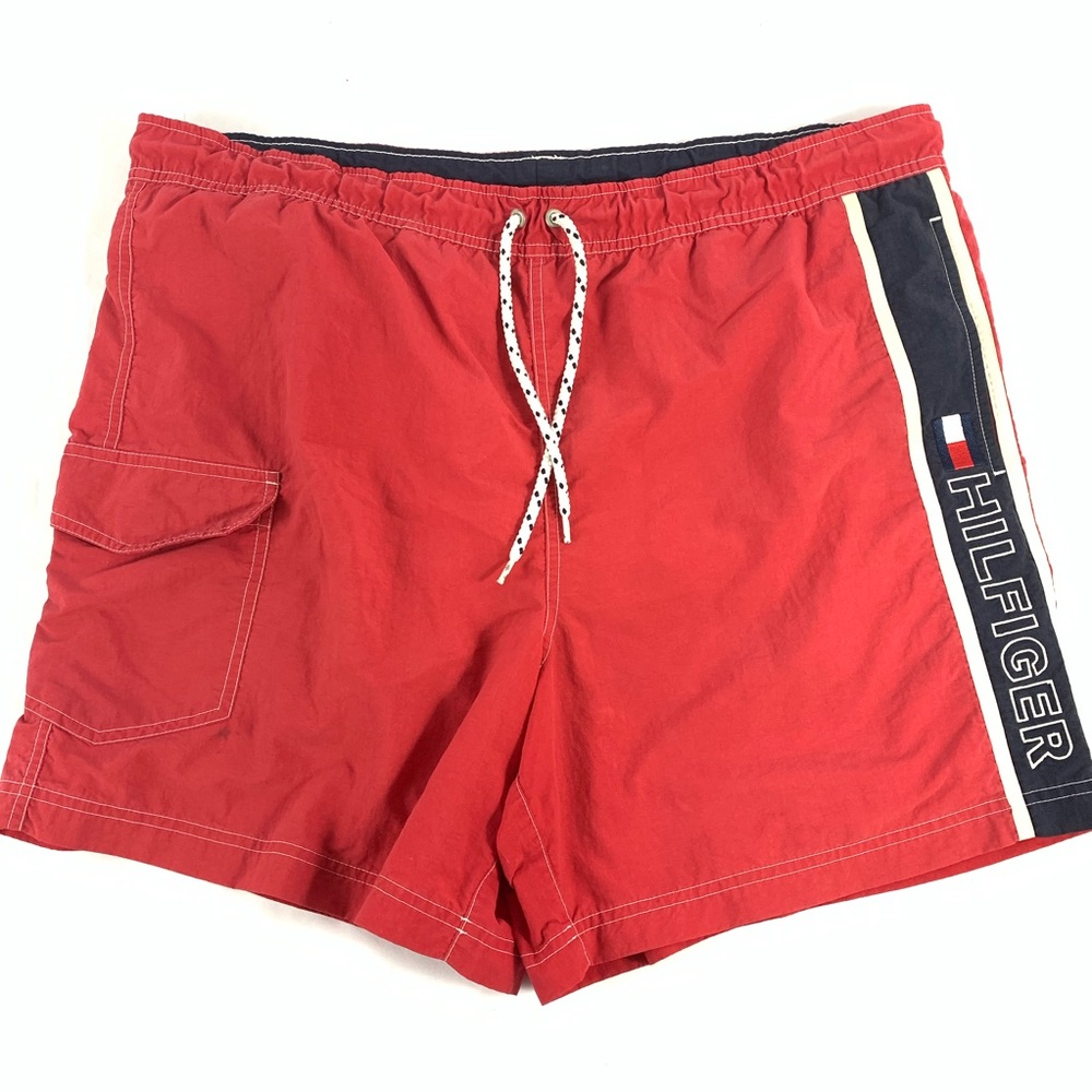 Vintage Tommy Hilfiger Large Swim Trunks Spell Out